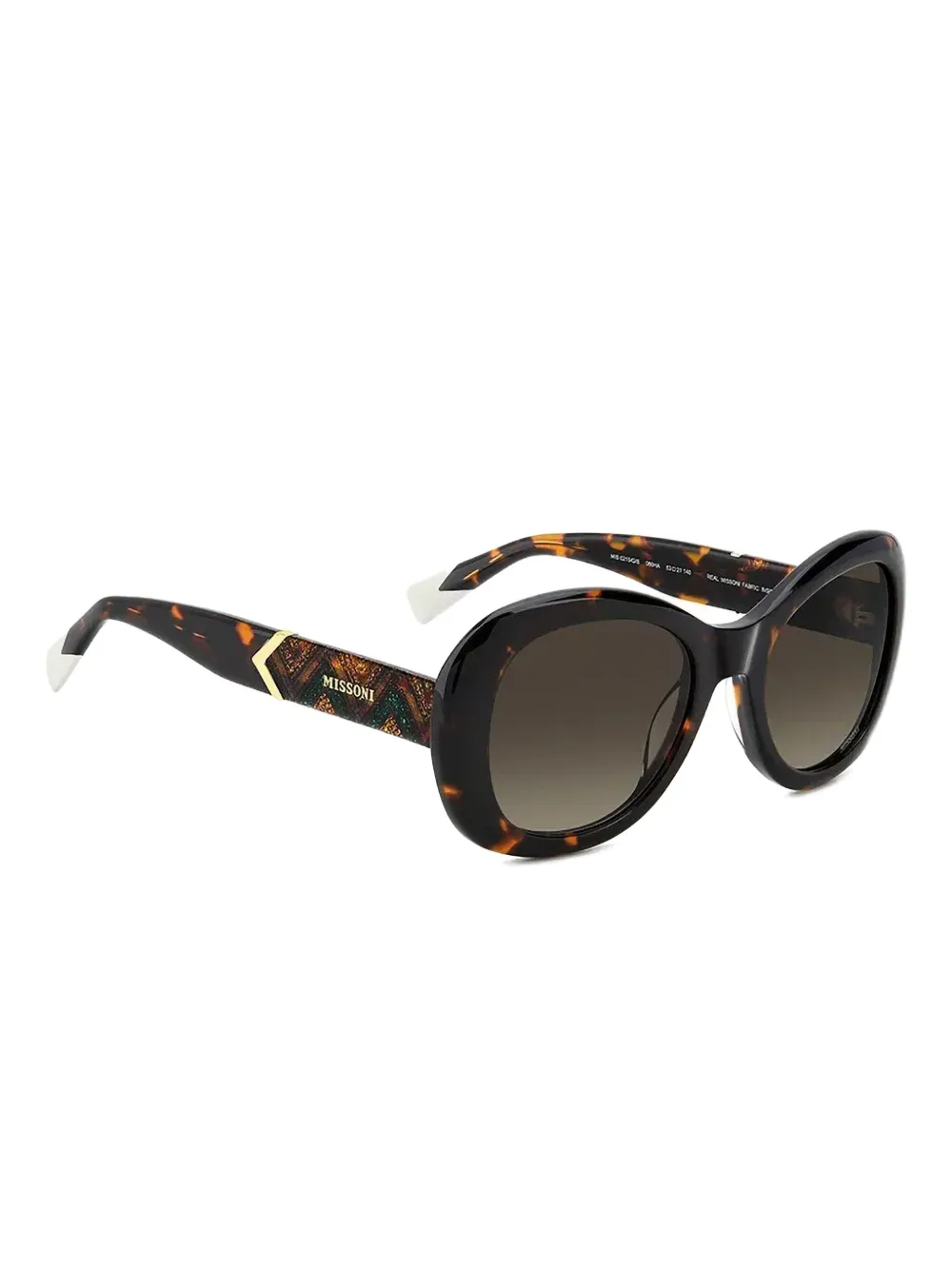 MISSONI EYEWEAR Zonnebril met oversized montuur Bruin