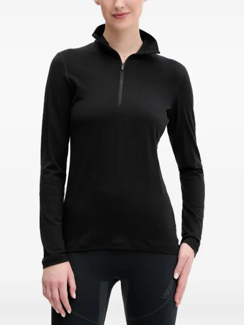 icebreaker zip-neck merino-wool top