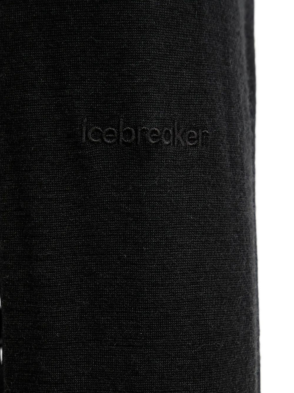 Icebreaker Zip-neck Merino-wool Top In Black