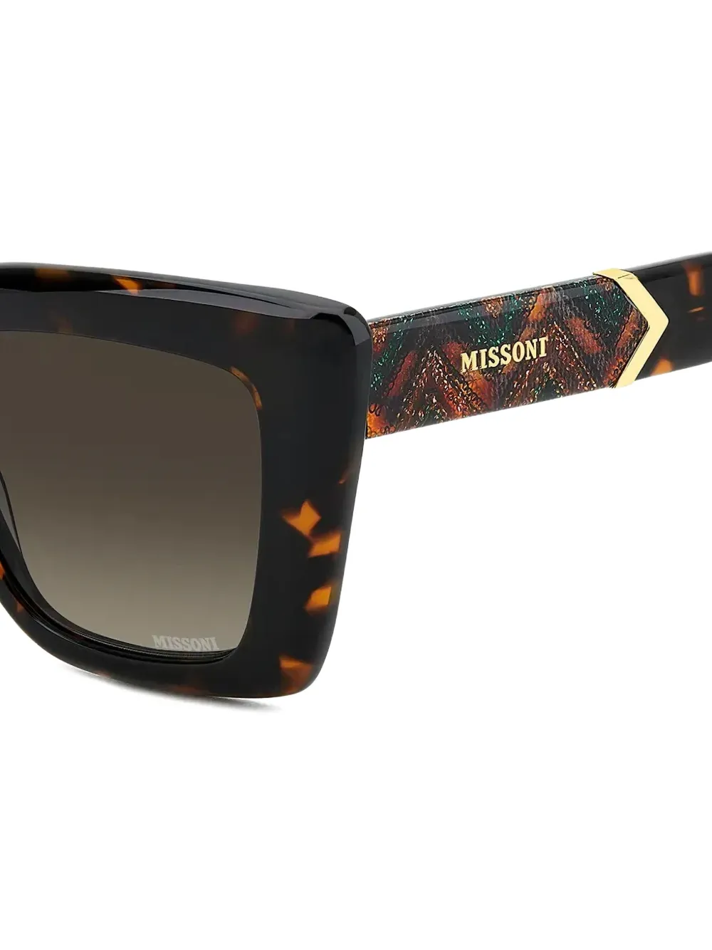 MISSONI EYEWEAR Zonnebril met vierkant montuur Bruin