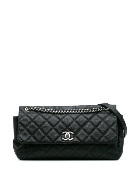 CHANEL Pre-Owned 2012 Quilted Iridescent Caviar Lady Pearly Flap crossbody bag