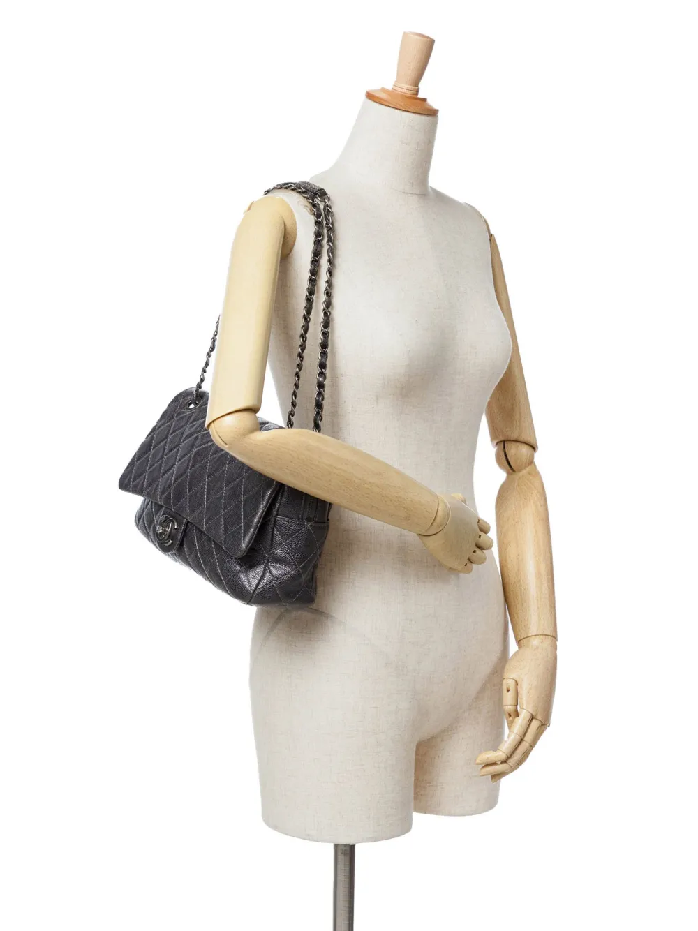 CHANEL Pre-Owned 2013-2014 Jumbo Quilted Caviar Easy Flap Bag shoulder bag | Pre-Owned | Image 2