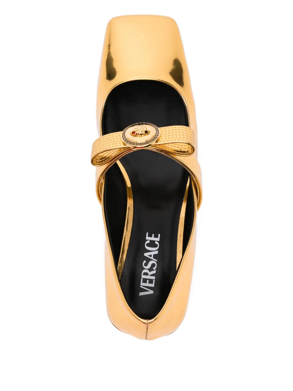 Versace leather flats Goud
