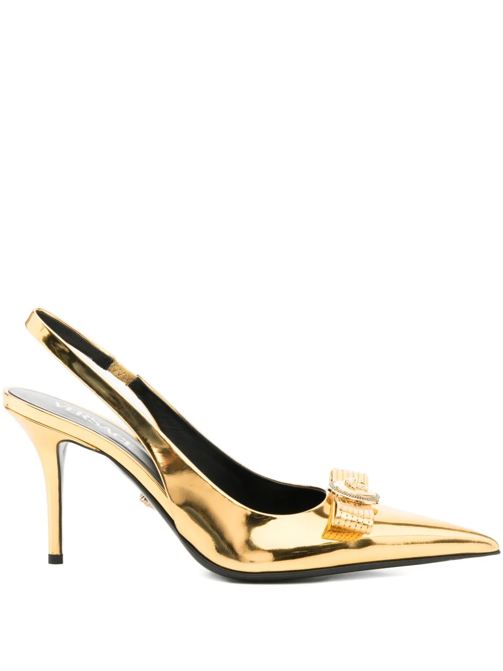 Versace 90mm Gianni ribbon pumps Yellow