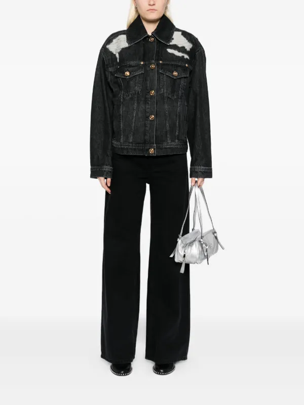 Versace デニムジャケット | ブラック | FARFETCH JP