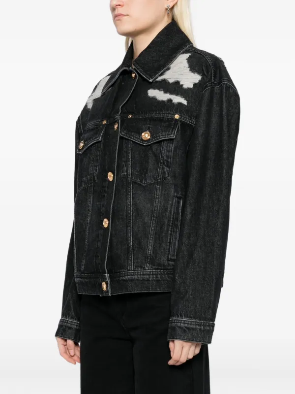 Versace デニムジャケット | ブラック | FARFETCH JP