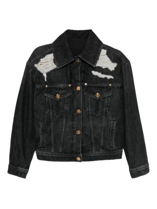 Versace veste en jean - Noir - Versace - Modalova