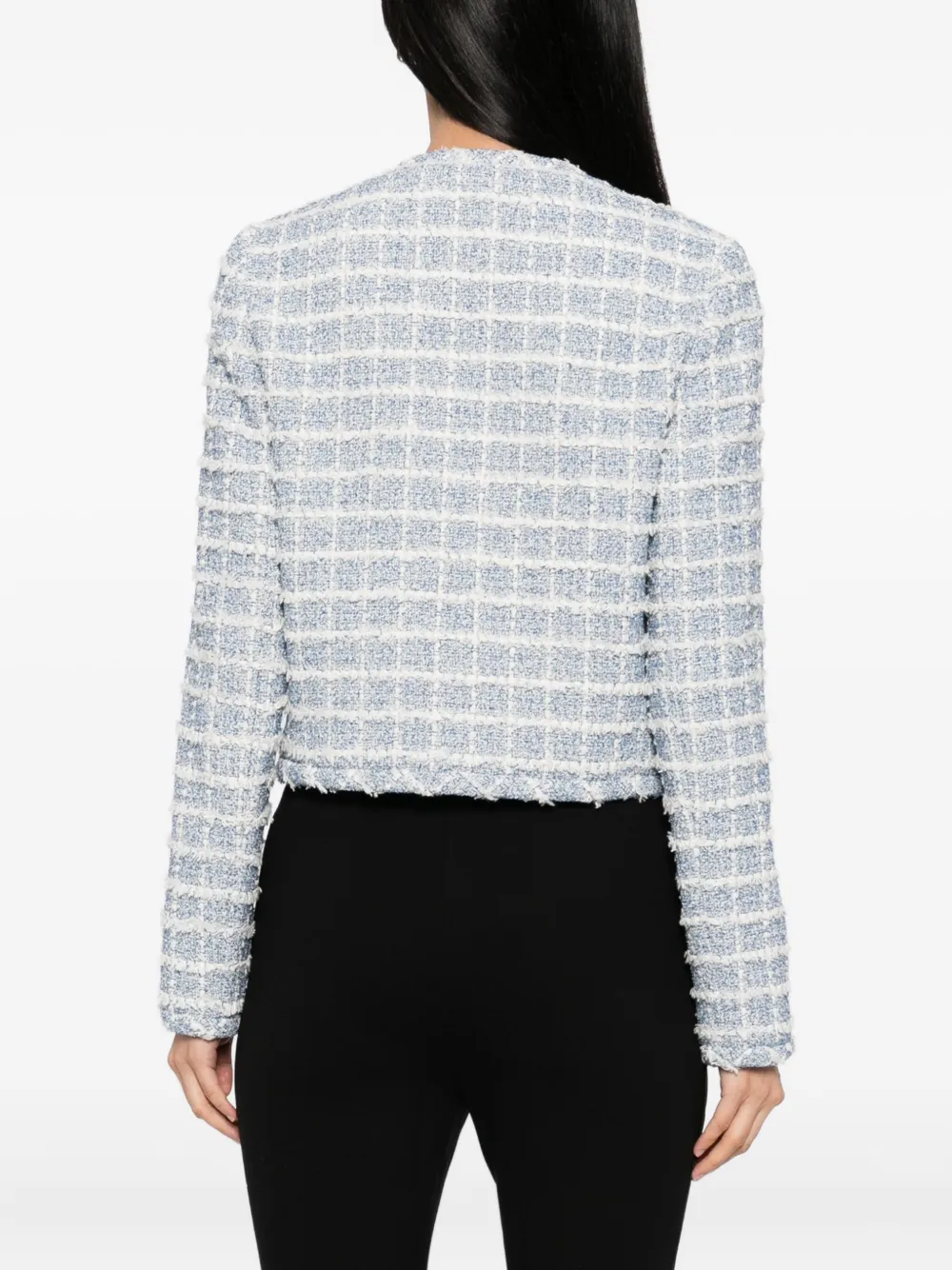 Versace tweed blazer Blauw