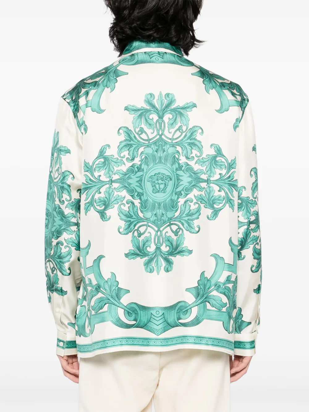 Versace Overhemd met grafische print Groen