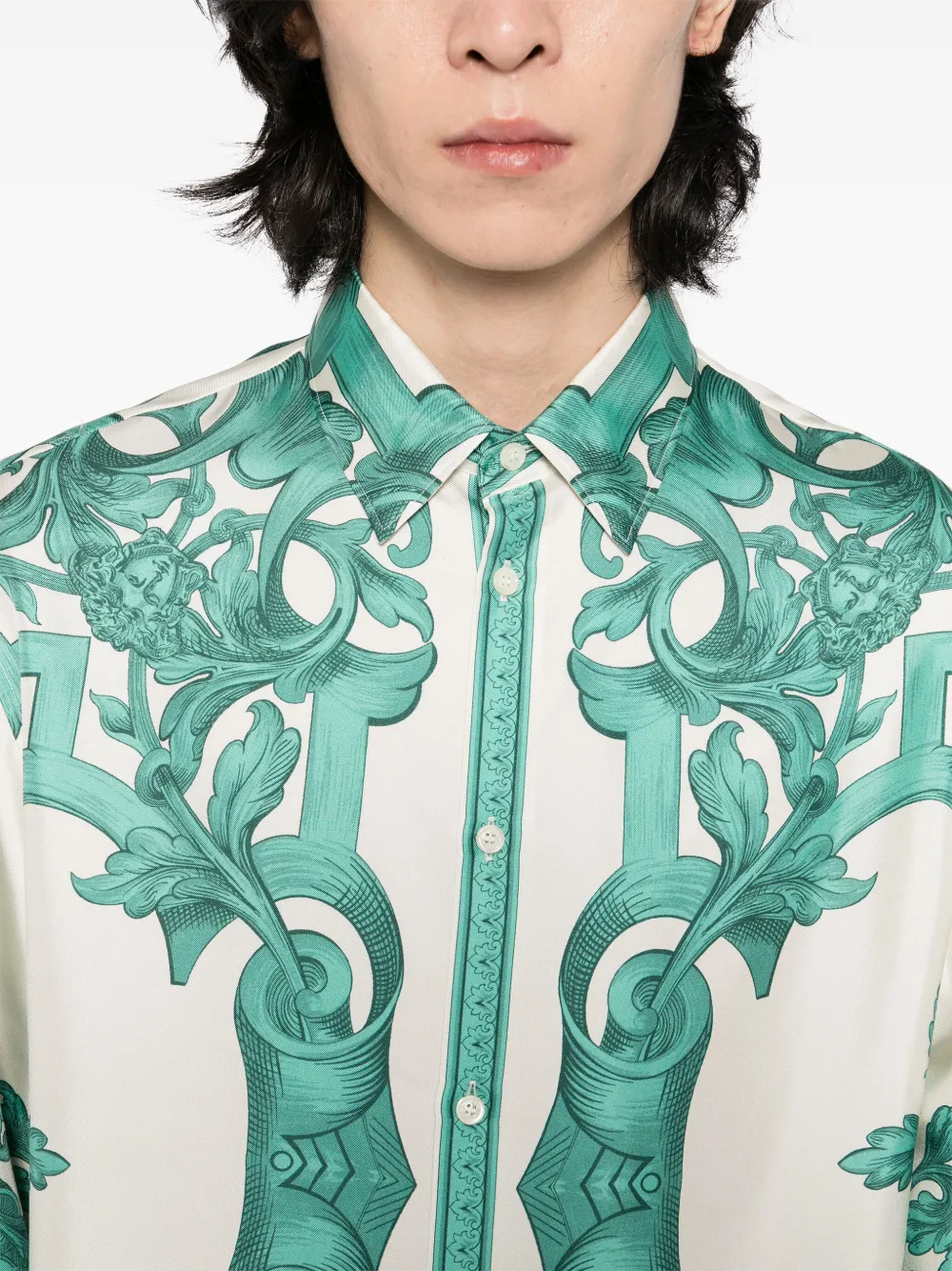 Versace Overhemd met grafische print Groen