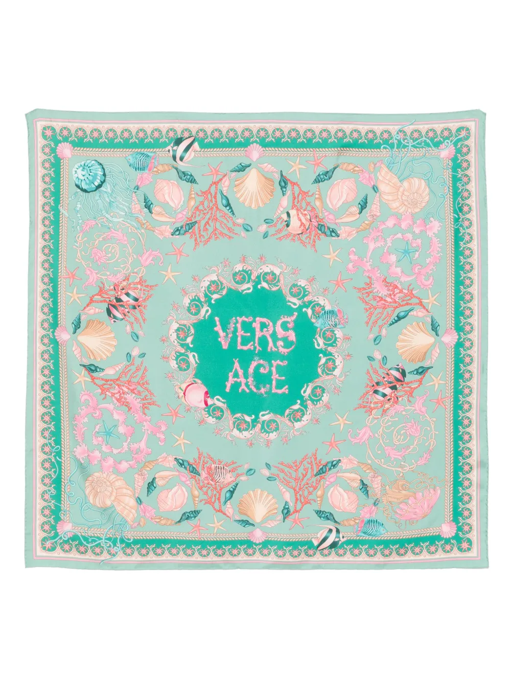 Versace Underwater Barocco sjaal Groen