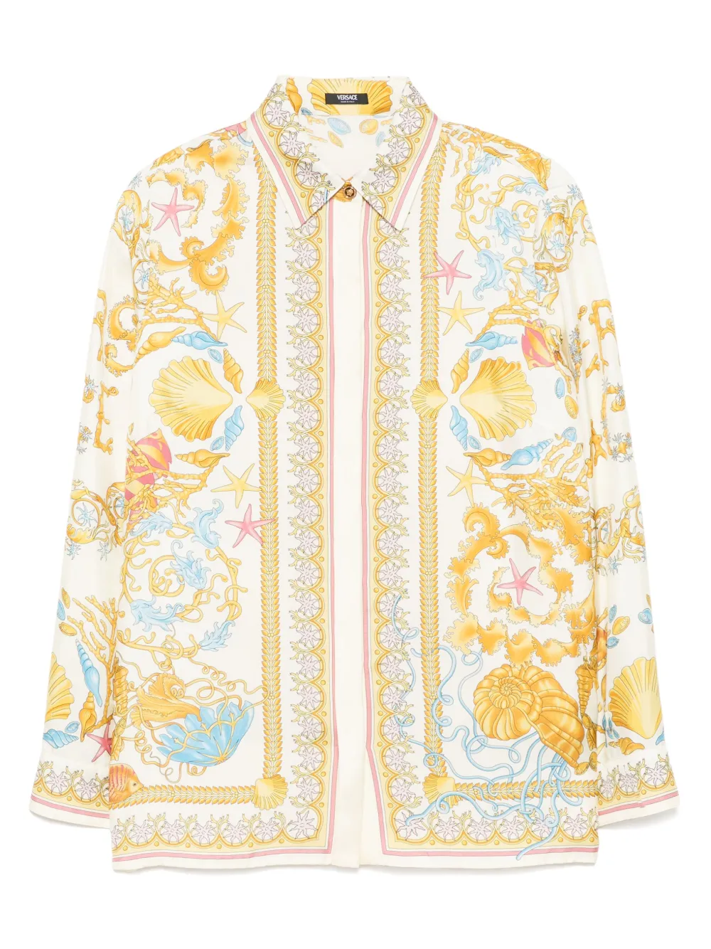 Versace Underwater Barocco blouse Geel