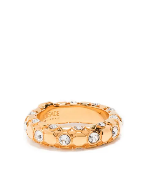 Versace gold embellished ring