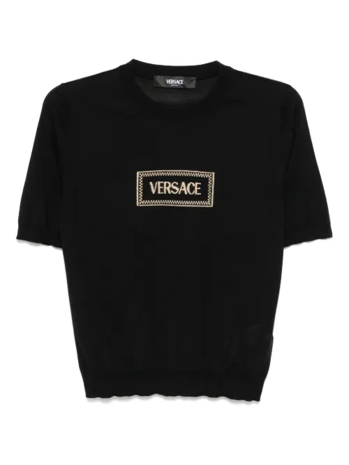Haut à manches courtes - Versace - Modalova