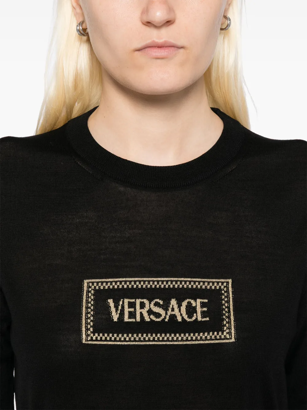 Versace Top met korte mouwen Zwart