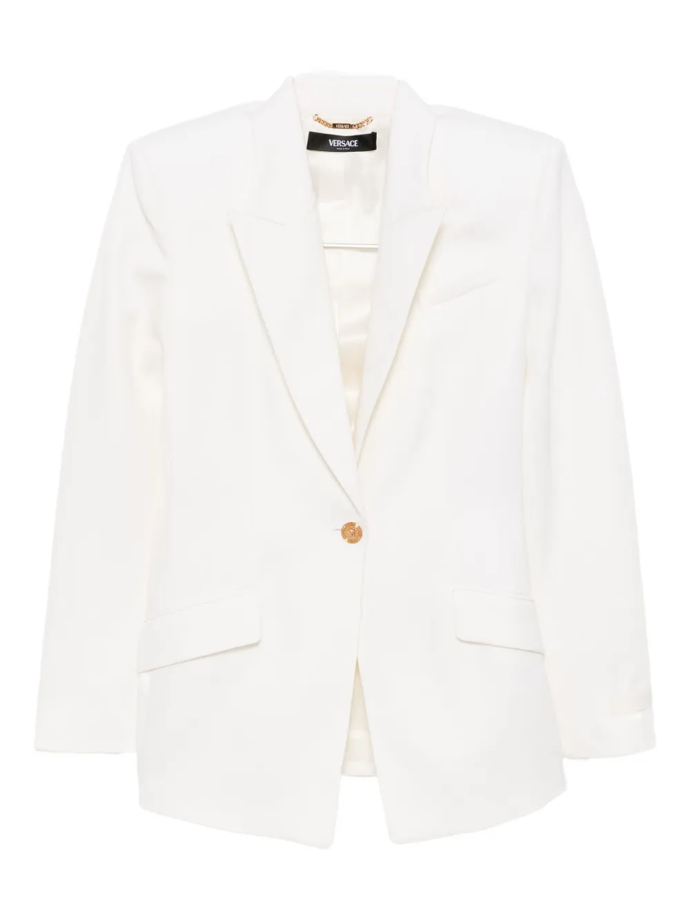 Versace Single-breasted Blazer In Neutral