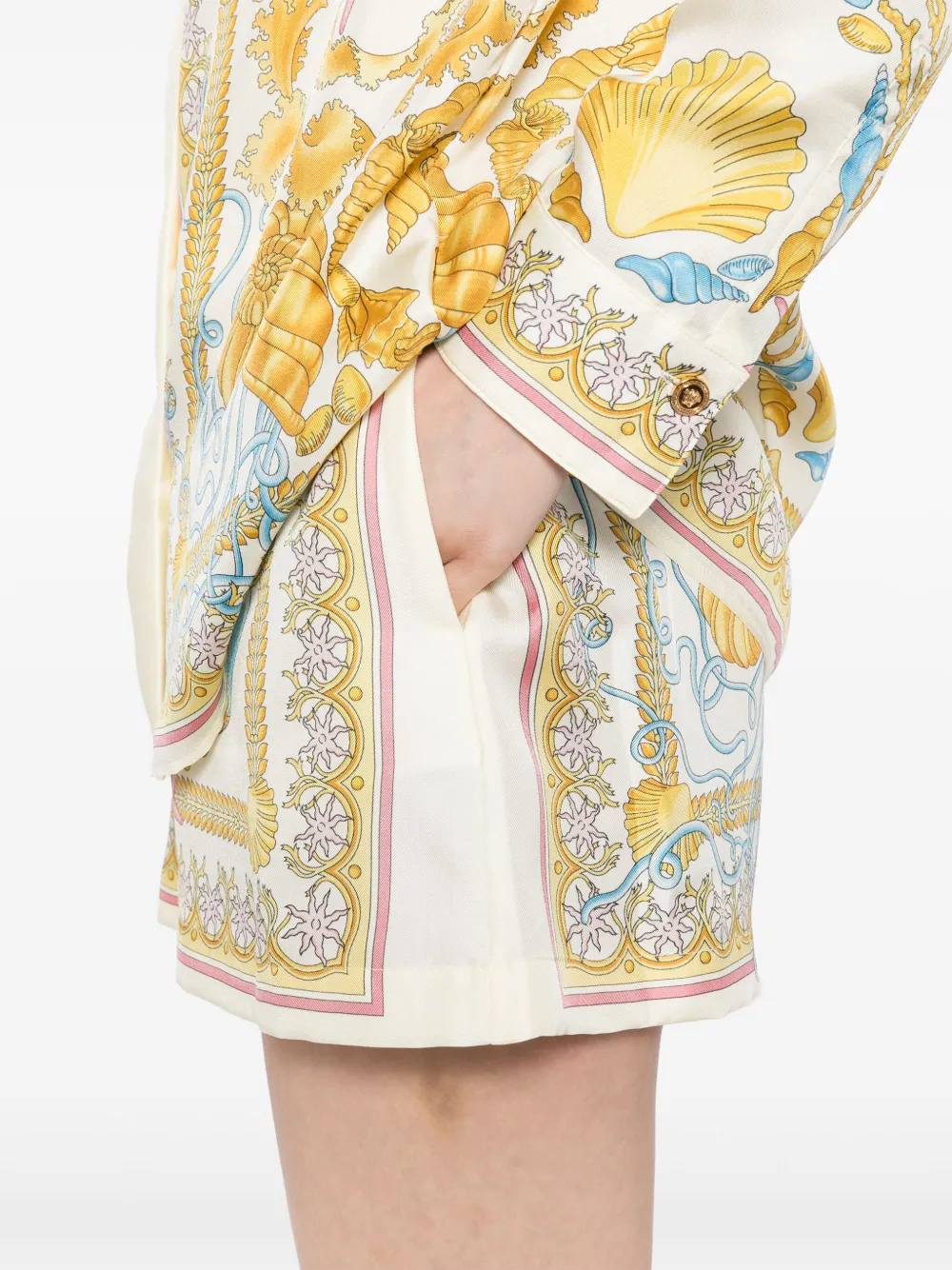 Versace Underwater Barocco shorts 5K640 EGGSHELL+MULTICOLOR