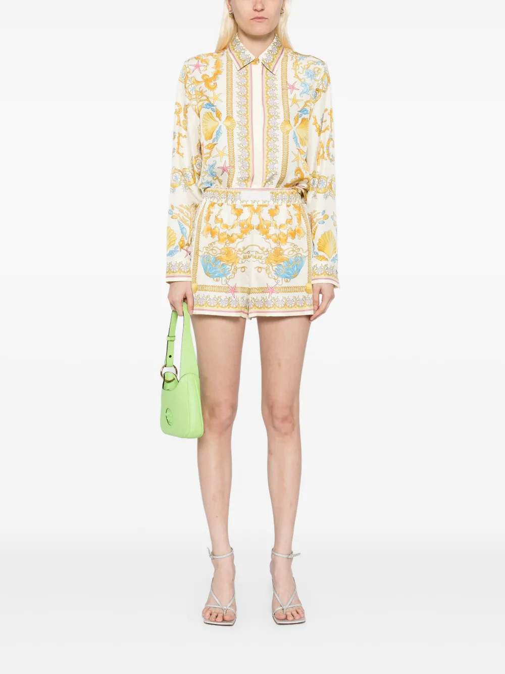 Versace Underwater Barocco shorts 5K640 EGGSHELL+MULTICOLOR