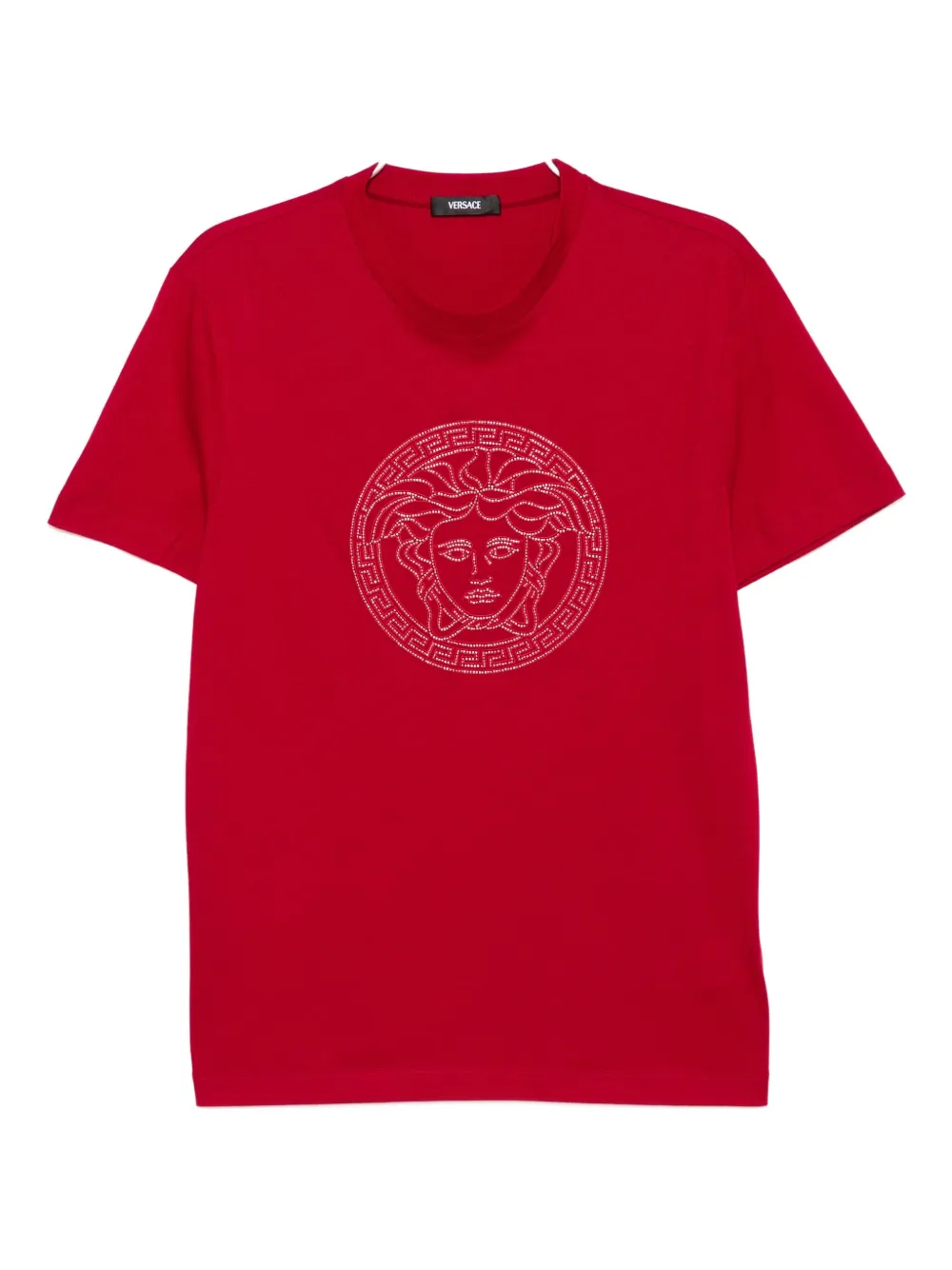 Versace Medusa Embellished T-shirt In Red