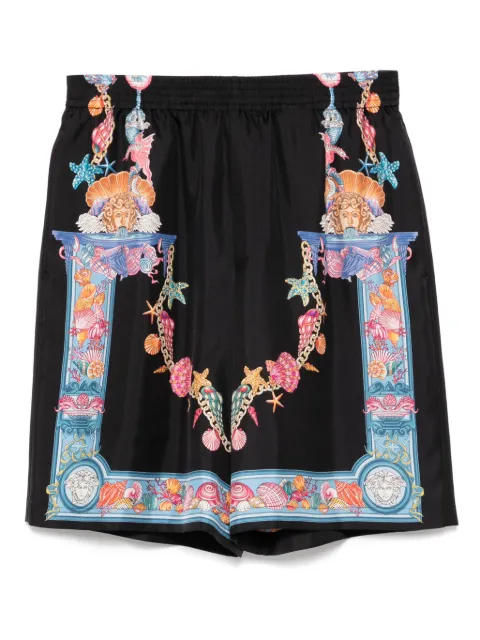 Versace coral theater shorts