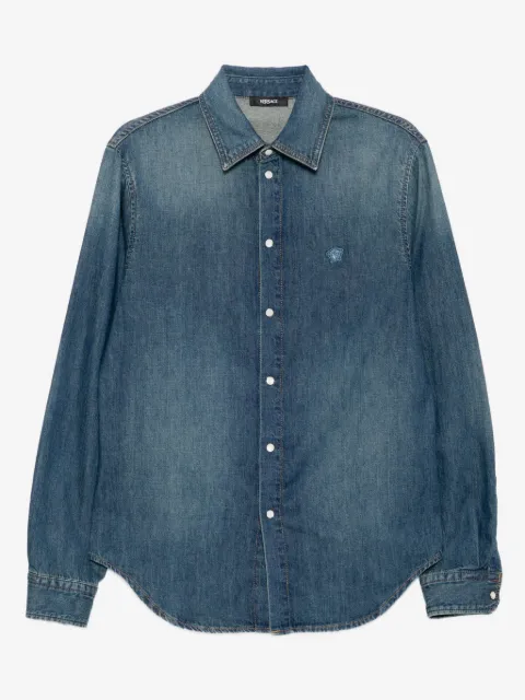 Versace embroidered-logo shirt