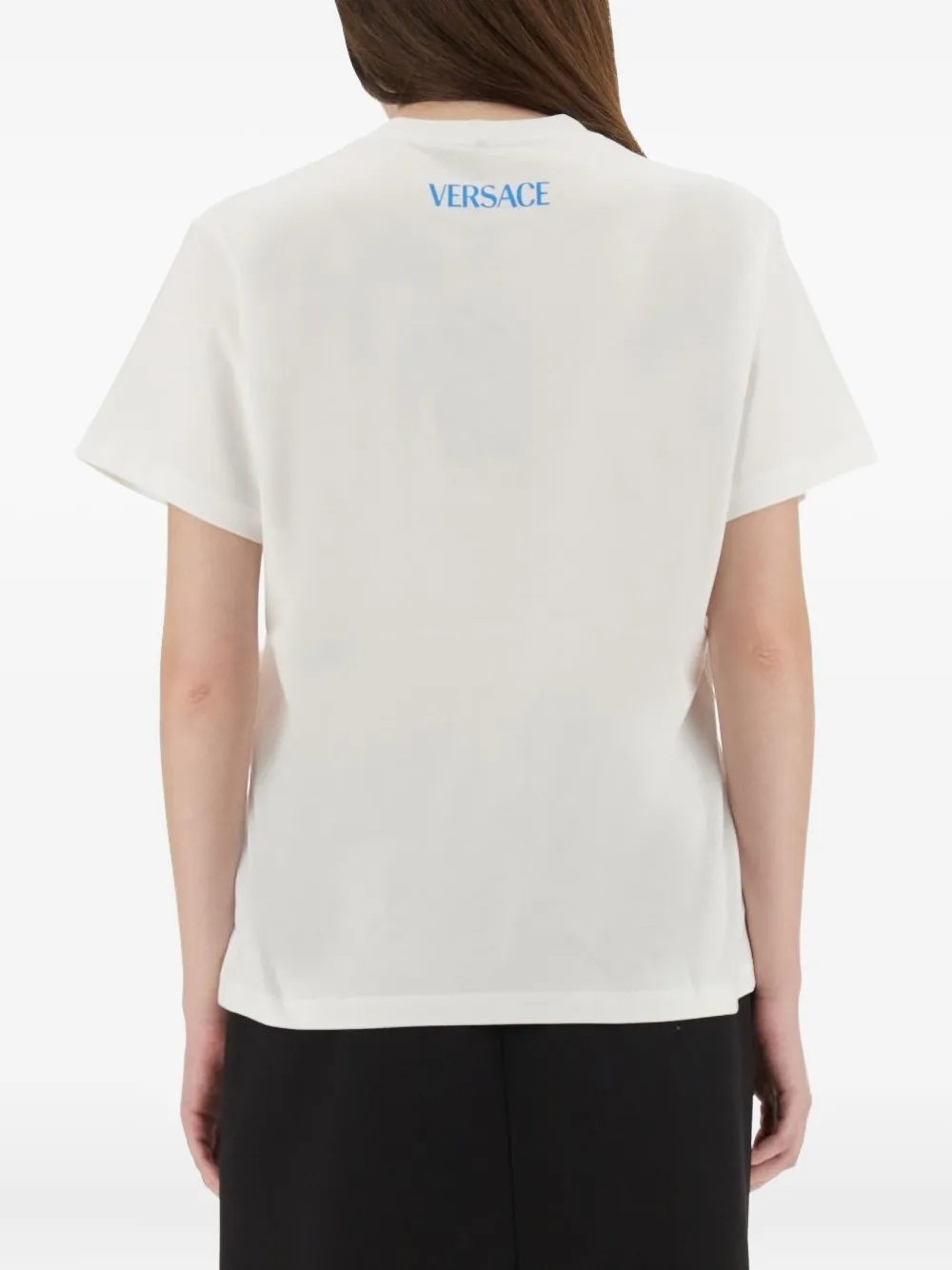 Versace Square-print T-shirt In White