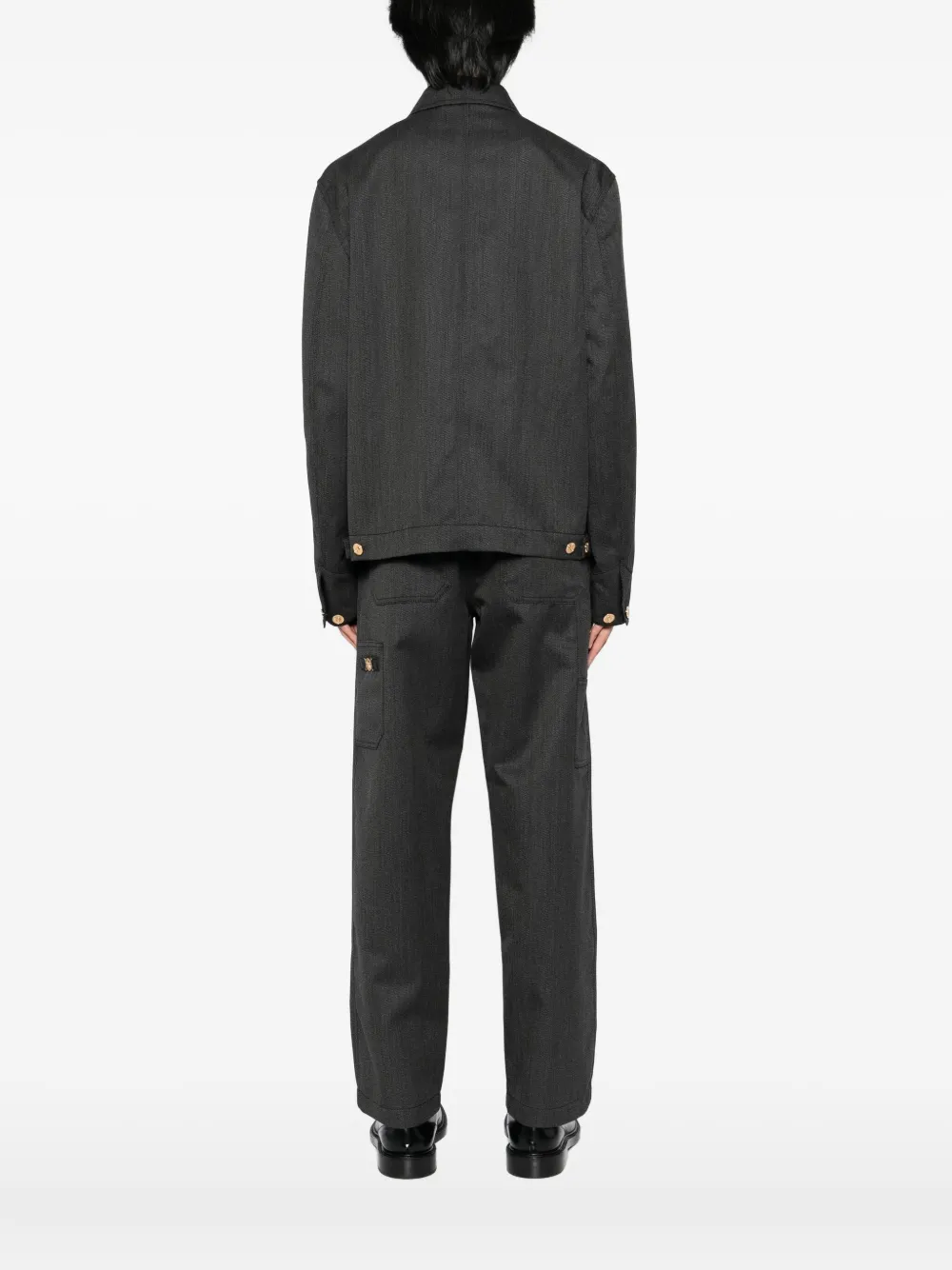 Versace Wollen jack Grijs