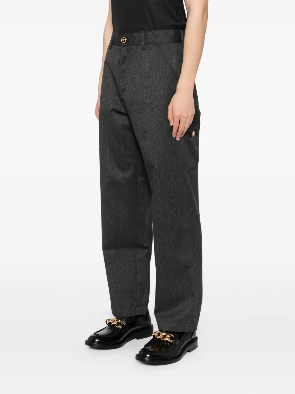 Versace Wollen broek Zwart