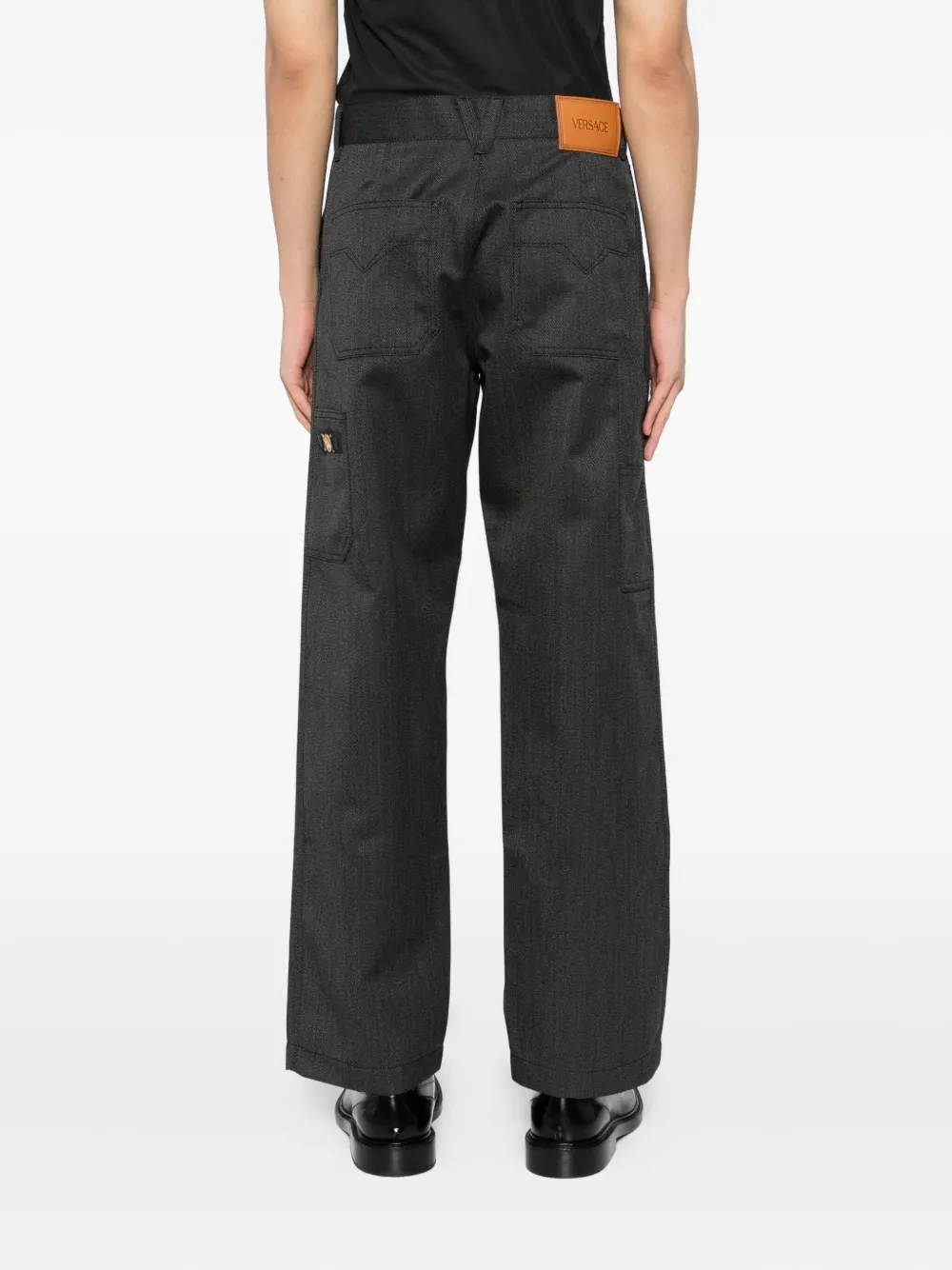 Versace Wollen broek Zwart