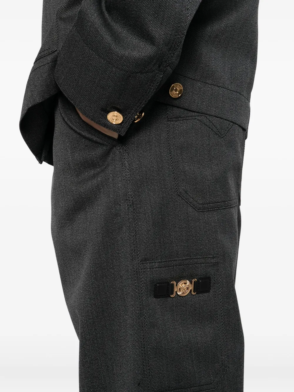 Versace Wollen broek Zwart