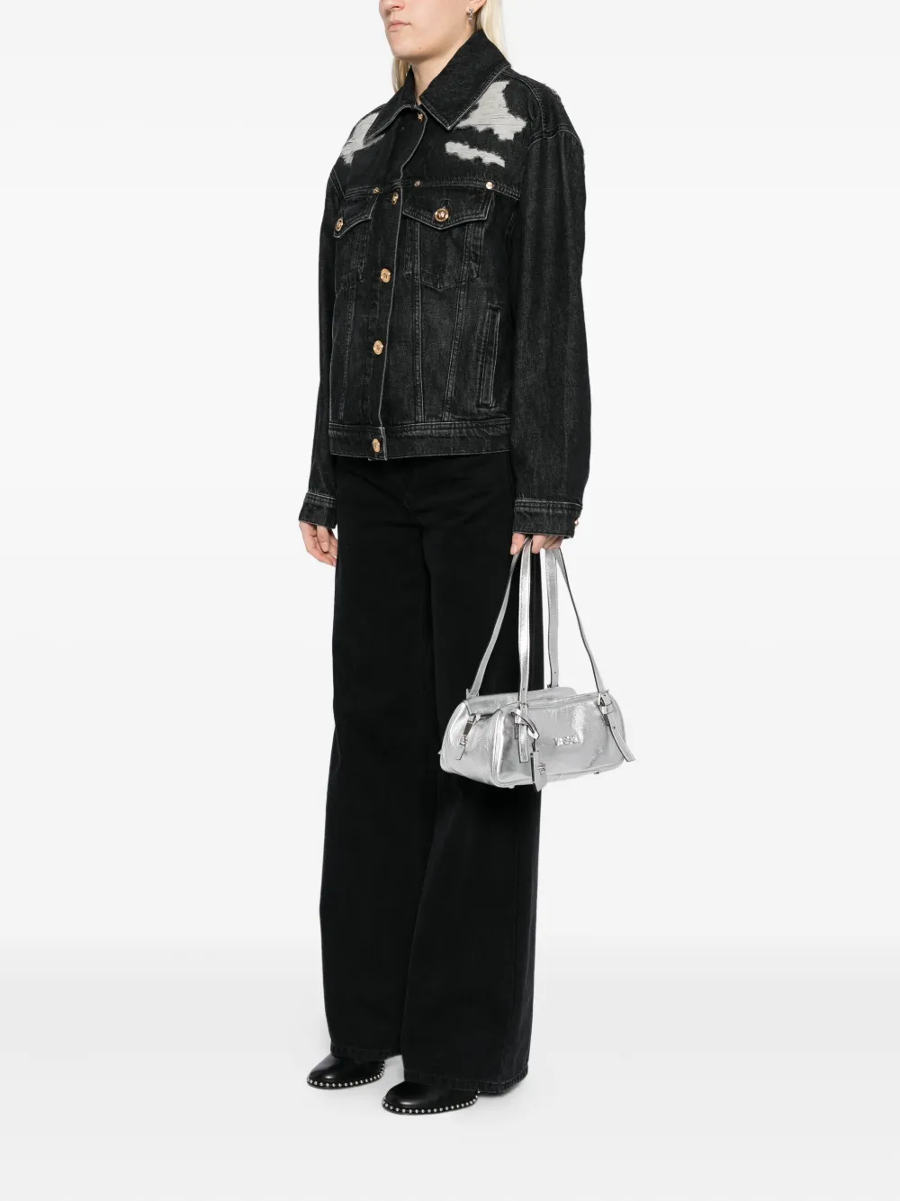 Versace Tag shoulder bag Zilver