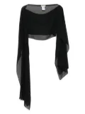 Blanca Vita semi-sheer cape blouse - Black