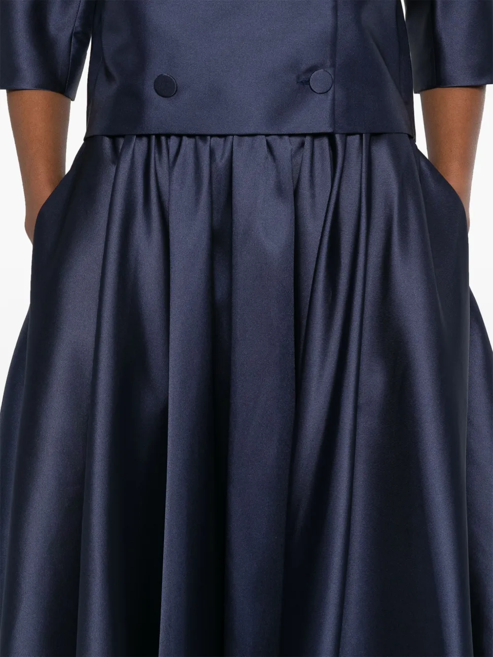 BLANCA VITA SATIN MIDI SKIRT