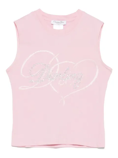 Christian Dior Pre-Owned 2000s logo-embroidered tank top