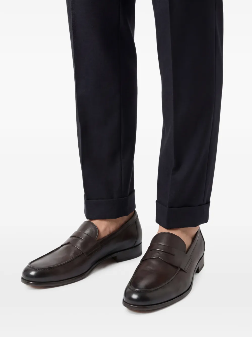 Doucal's Leren loafers Bruin