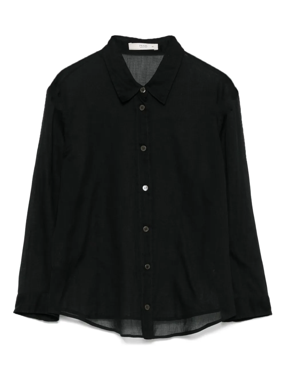 Prada Pre-Owned camisa a rayas 2000 | negro | Image 1