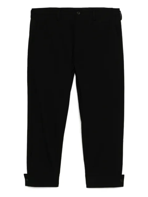 Yohji Yamamoto canvas belted-hem trousers