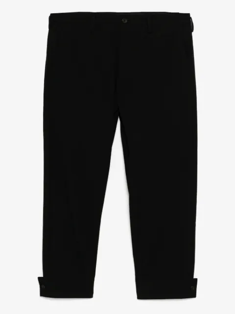 Yohji Yamamoto canvas belted-hem trousers