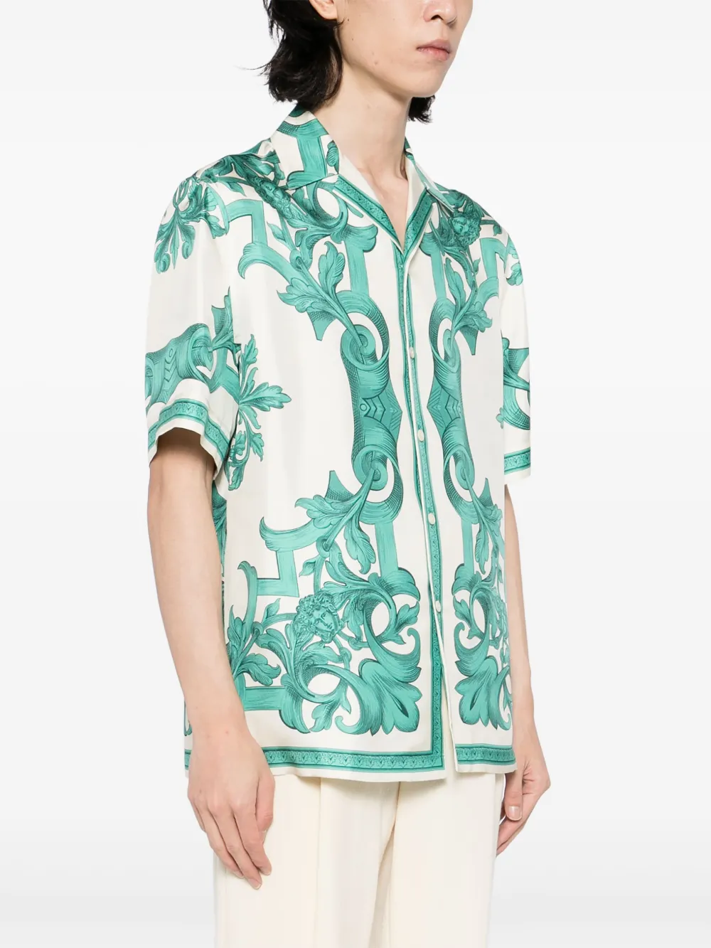 Versace Overhemd met grafische print Groen