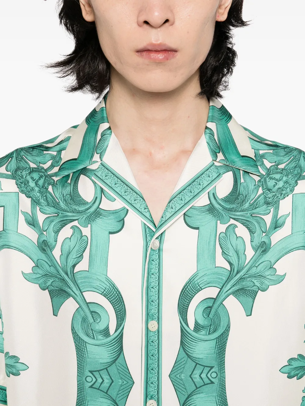 Versace Overhemd met grafische print Groen
