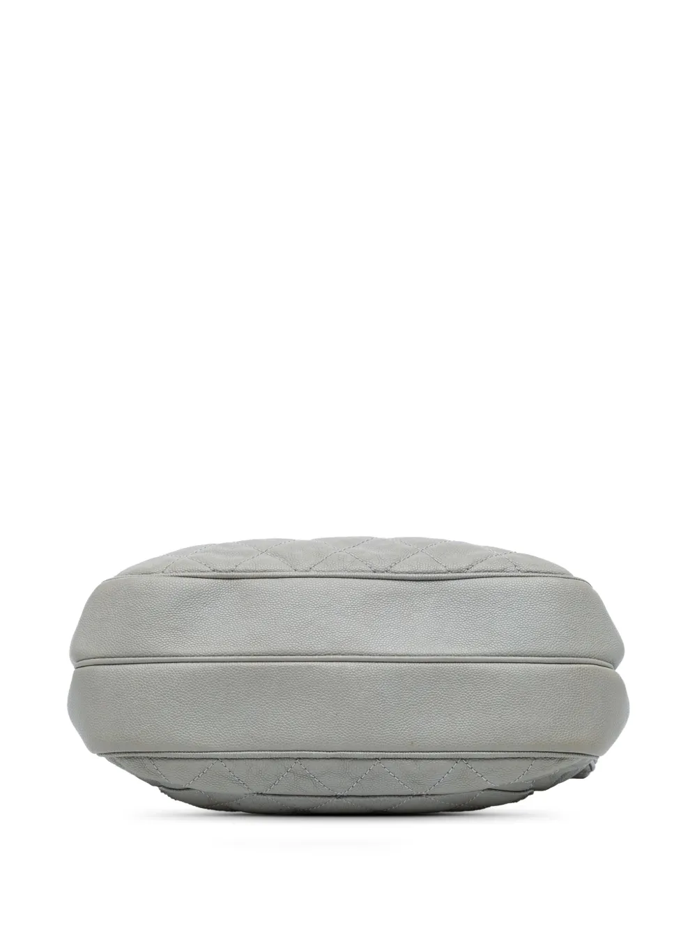 Pre-owned Chanel 2018 Large Quilted Caviar Urban Companion Flap Crossbody Bag In Gray