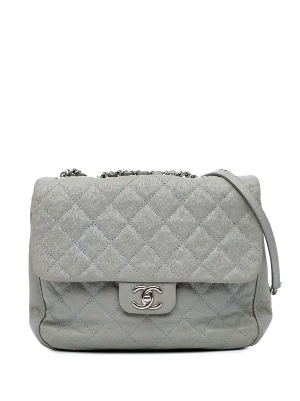CHANEL Pre-Owned 2018 Large Quilted Caviar Urban Companion Flap Crossbody  Bag Grey FARFETCH PH