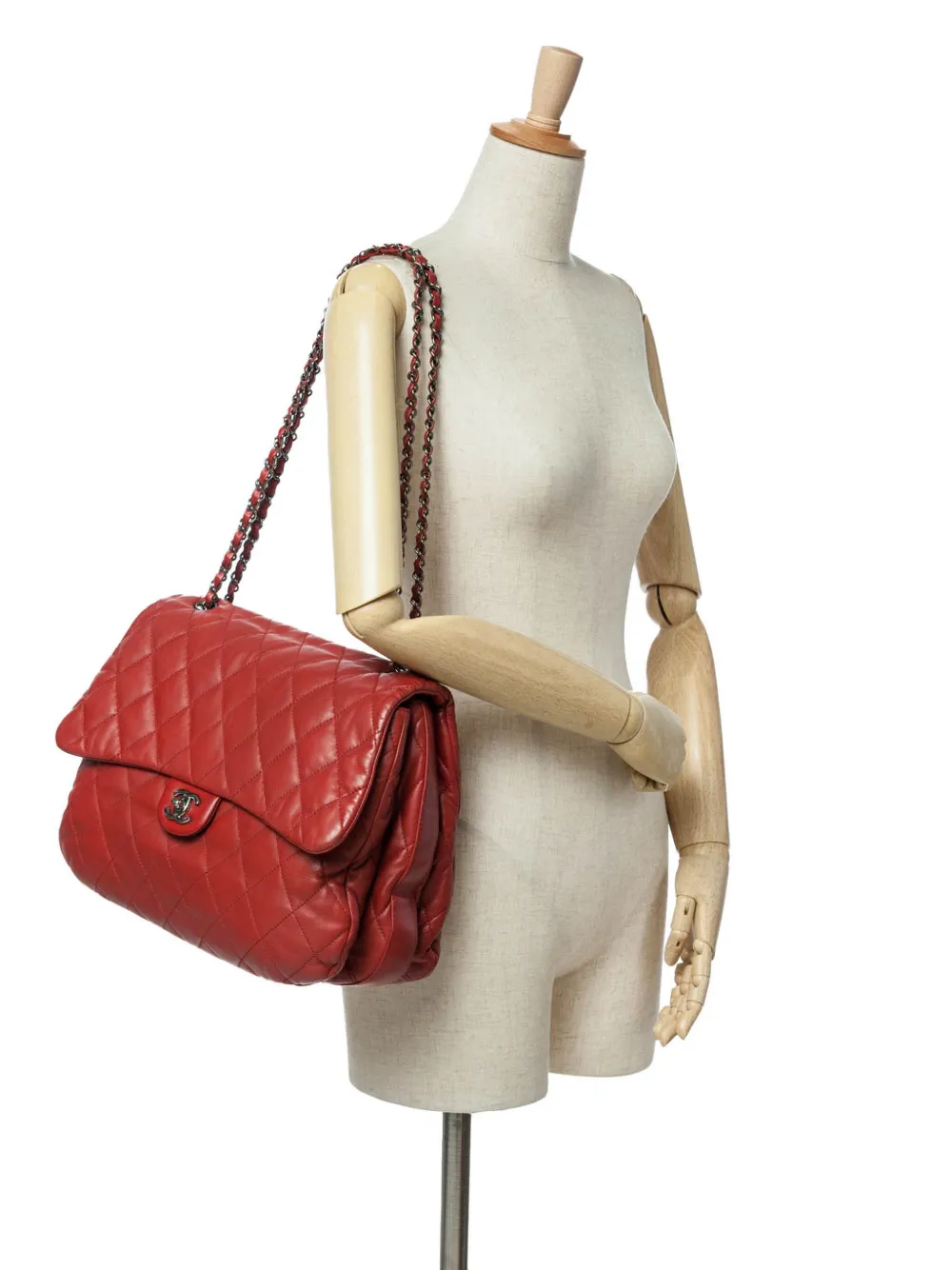 CHANEL Pre-Owned 2011 Maxi Lambskin 3 Accordion Flap shoulder bag | Pre-Owned | Image 2
