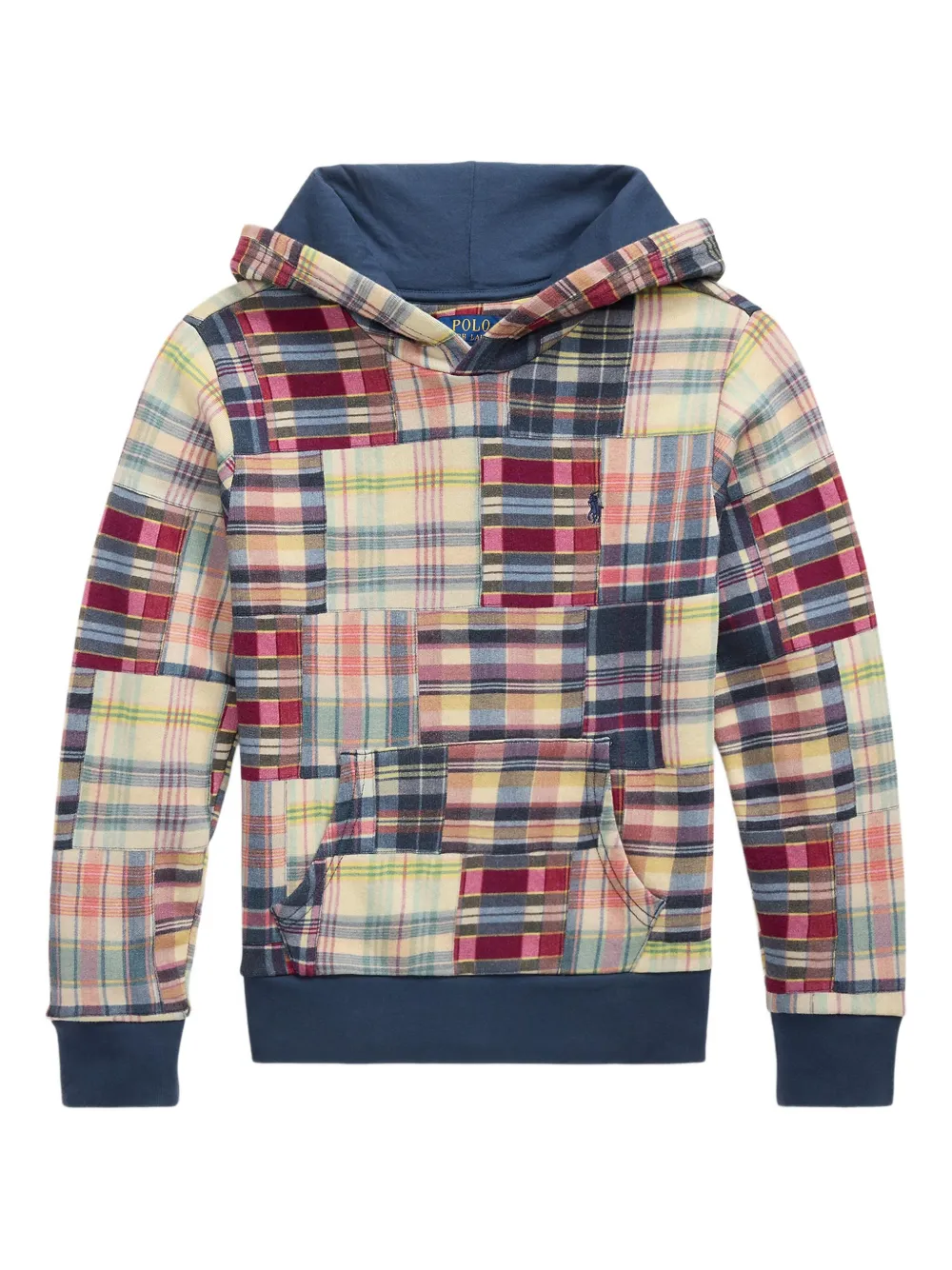 POLO RALPH LAUREN KIDS Hoodie met patchwork-print Beige