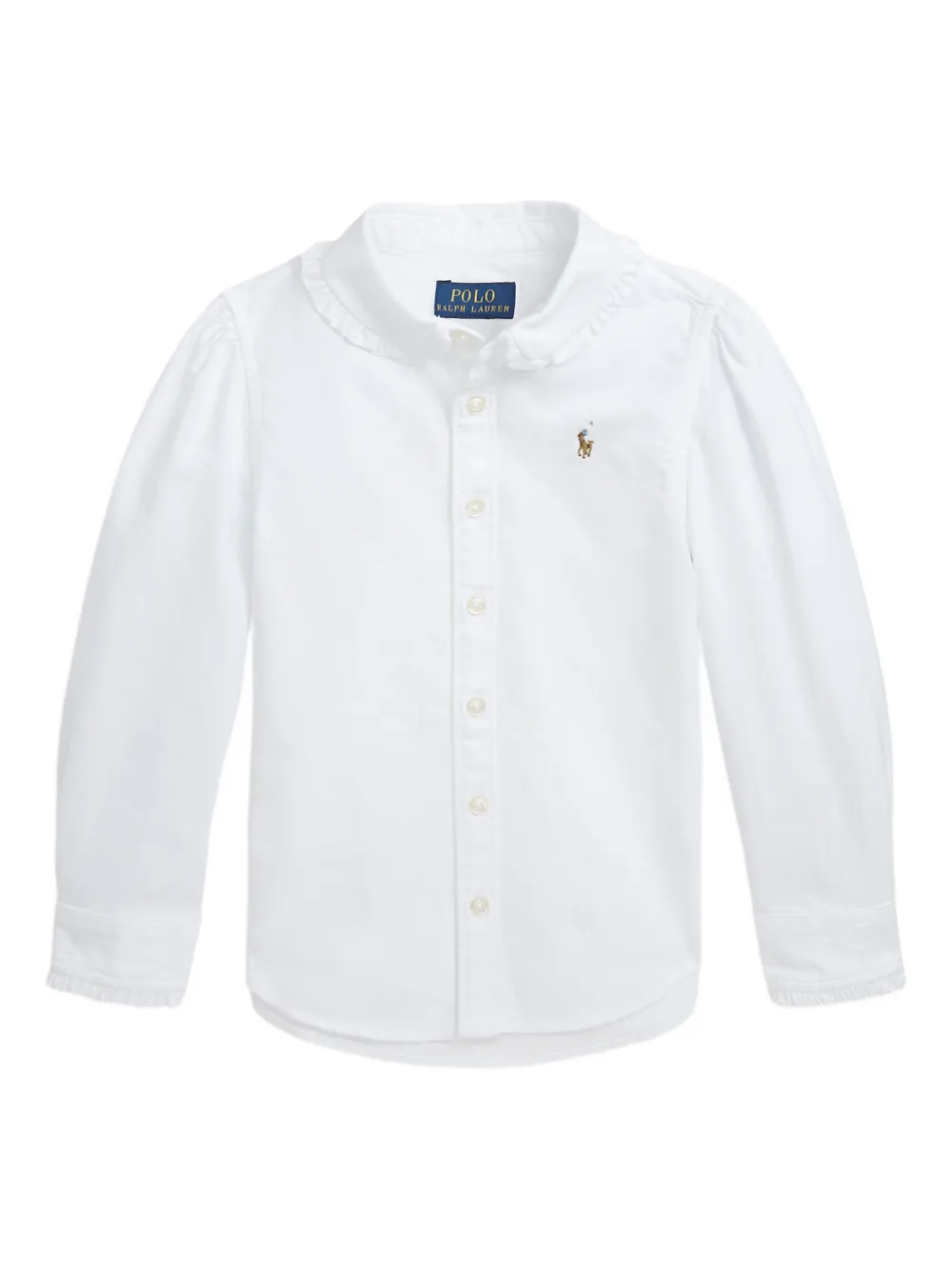 POLO RALPH LAUREN KIDS クラシック オックスフォードシャツ - ホワイト POLO RALPH LAUREN KIDS クラシック オックスフォードシャツ - ホワイト