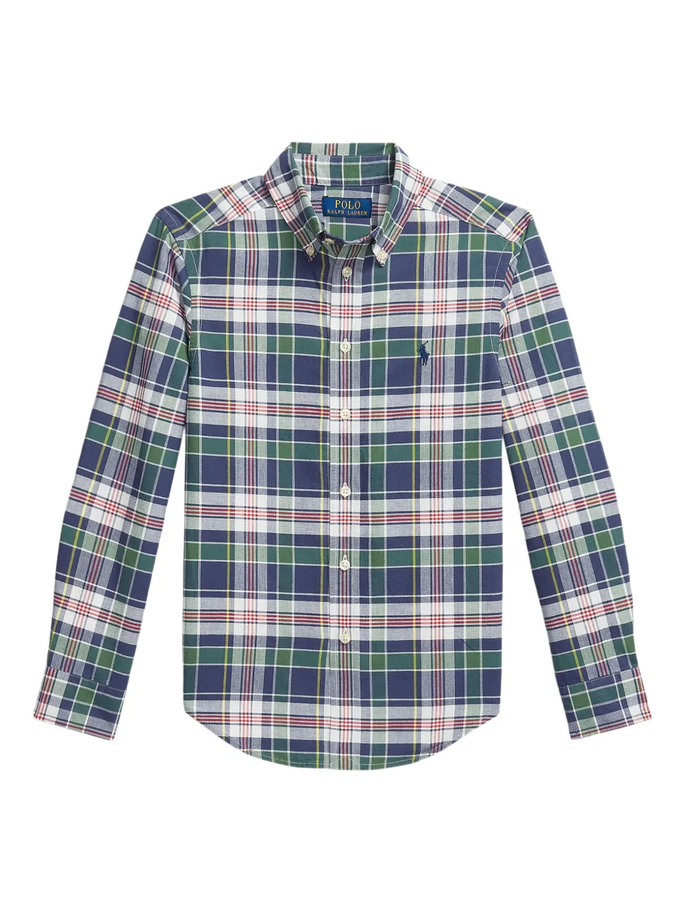 POLO RALPH LAUREN KIDS チェック シャツ - ブルー POLO RALPH LAUREN KIDS チェック シャツ - ブルー