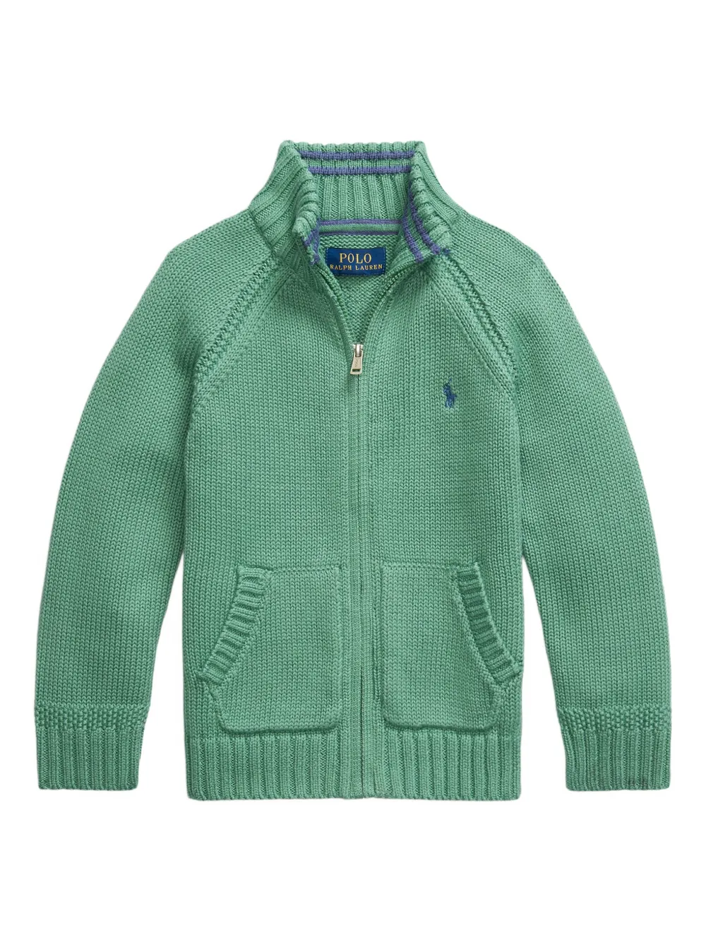 POLO RALPH LAUREN KIDS Katoenen raglan vest Groen