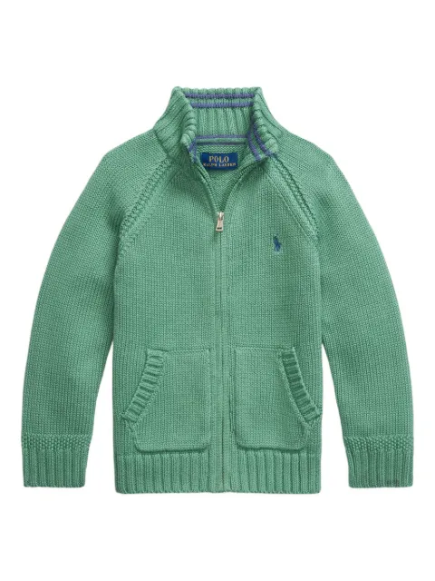 POLO RALPH LAUREN KIDS cárdigan con mangas raglán