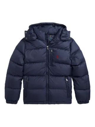 POLO RALPH LAUREN KIDS The Gorham Down Hooded Jacket | Blue | FARFETCH