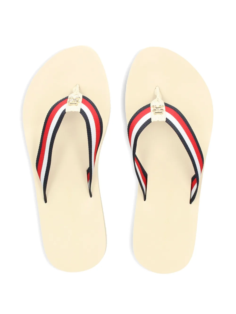 Tommy Hilfiger 38mm striped platform flip-flops Neutrals